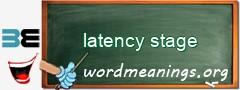 WordMeaning blackboard for latency stage